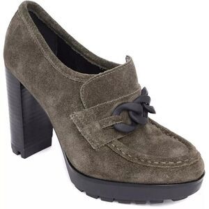 Kenneth Cole New York Justin Lug Heel Loafers Khaki 9M NWT